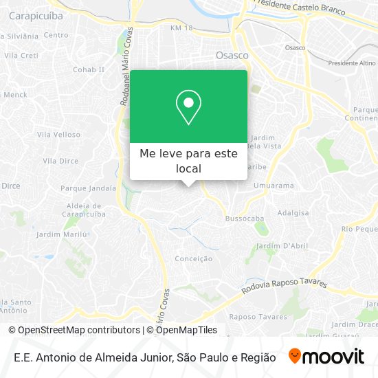 E.E. Antonio de Almeida Junior mapa