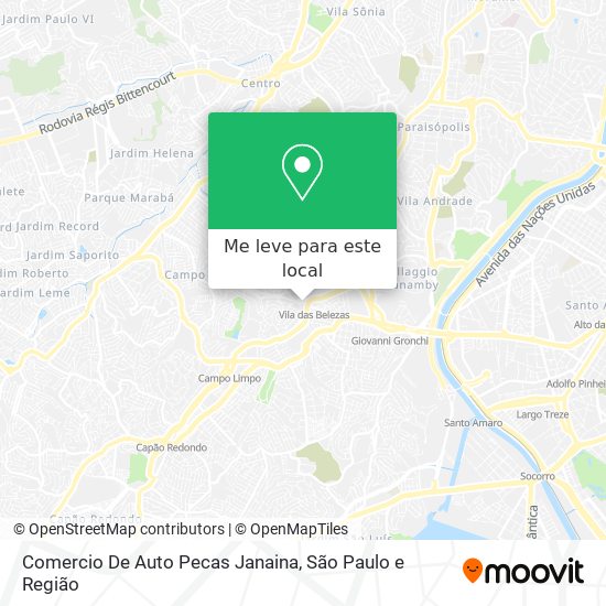 Comercio De Auto Pecas Janaina mapa