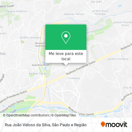 Rua João Veloso da Silva mapa