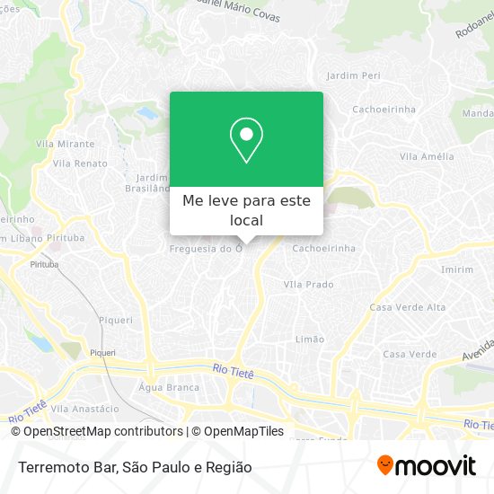 Terremoto Bar mapa