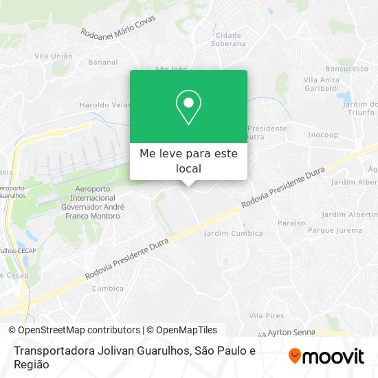 Transportadora Jolivan Guarulhos mapa