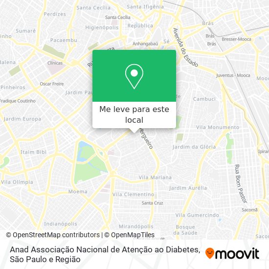 Anad Associação Nacional de Atenção ao Diabetes mapa