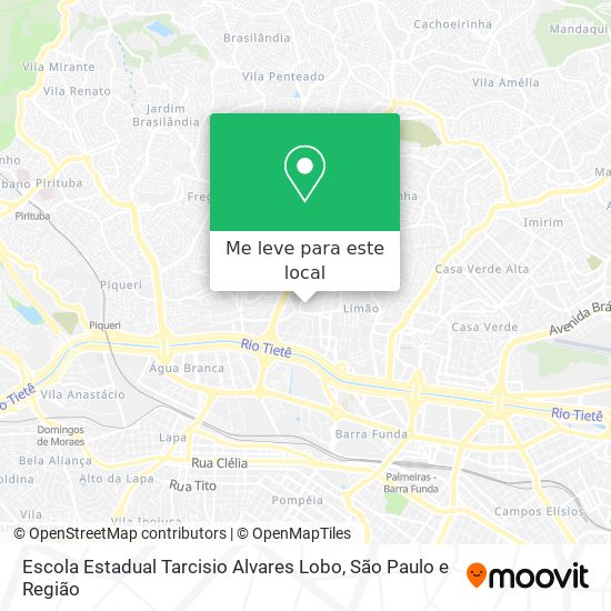 Escola Estadual Tarcisio Alvares Lobo mapa