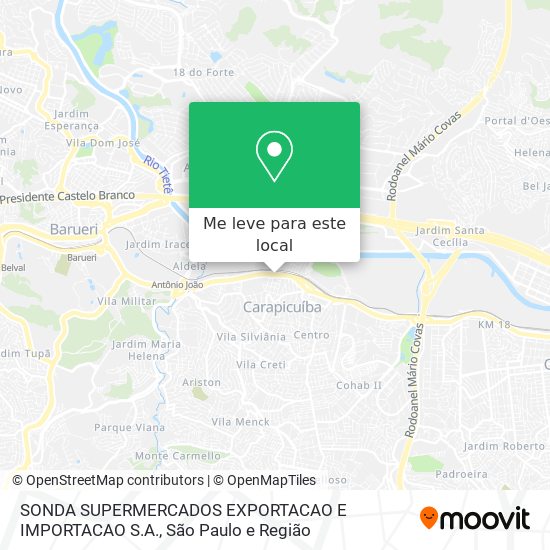 SONDA SUPERMERCADOS EXPORTACAO E IMPORTACAO S.A. mapa
