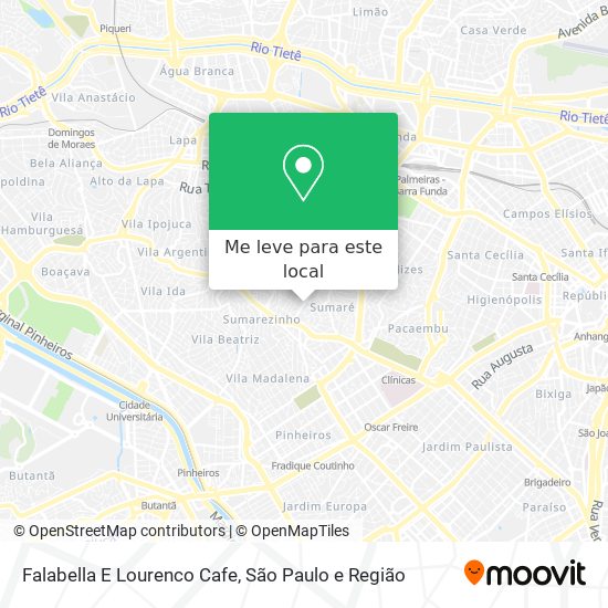 Falabella E Lourenco Cafe mapa