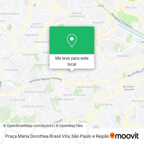 Praça Maria Dorothea Brasil Vita mapa