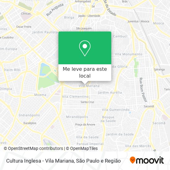 Cultura Inglesa - Vila Mariana mapa