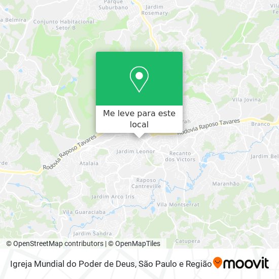 Igreja Mundial do Poder de Deus mapa