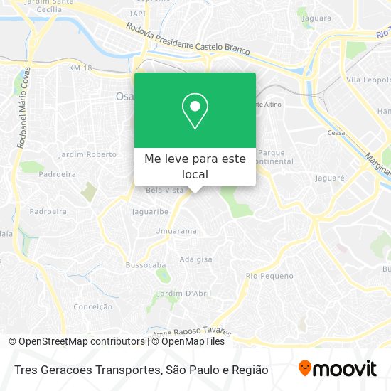 Tres Geracoes Transportes mapa