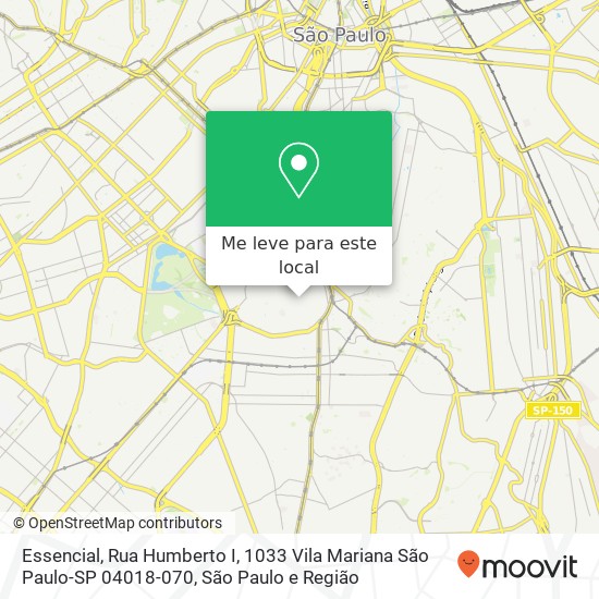 Essencial, Rua Humberto I, 1033 Vila Mariana São Paulo-SP 04018-070 mapa