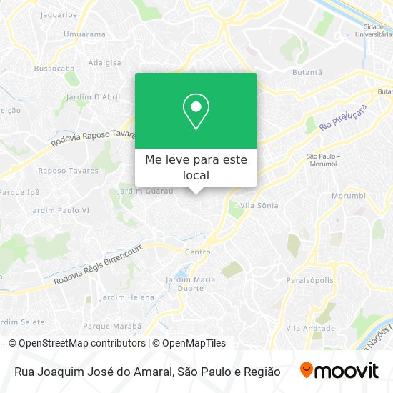 Rua Joaquim José do Amaral mapa