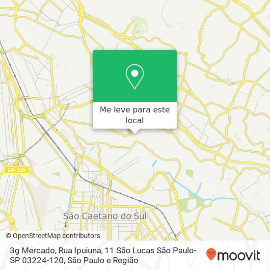 3g Mercado, Rua Ipuiuna, 11 São Lucas São Paulo-SP 03224-120 mapa