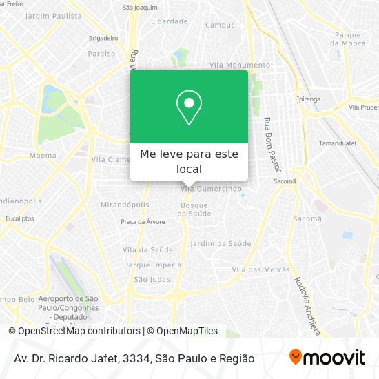 Av. Dr. Ricardo Jafet, 3334 mapa