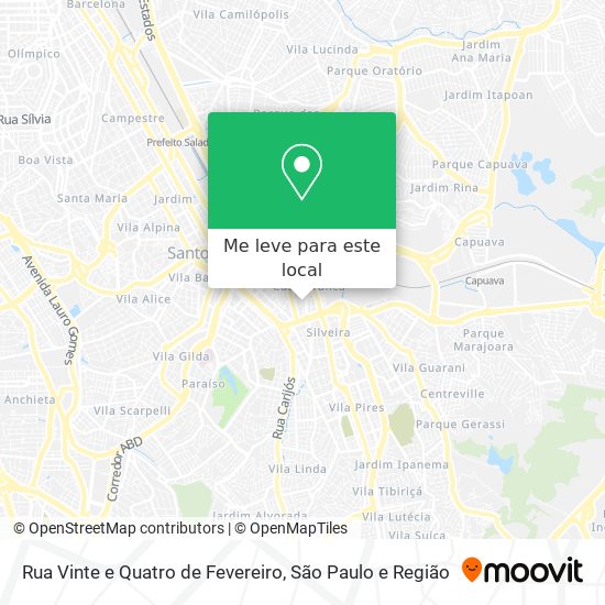 Rua Vinte e Quatro de Fevereiro mapa