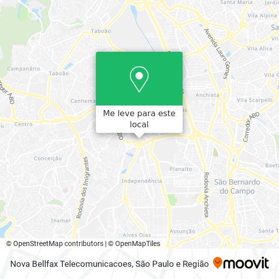 Nova Bellfax Telecomunicacoes mapa