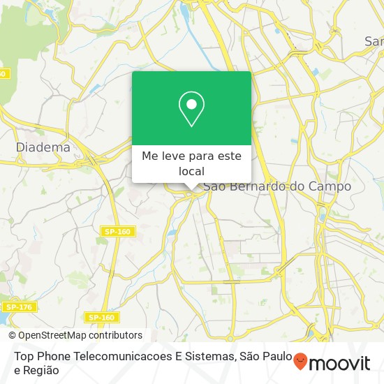 Top Phone Telecomunicacoes E Sistemas, Avenida Piraporinha, 1989 Piraporinha Diadema-SP 09950-000 mapa