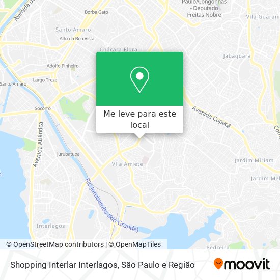Shopping Interlar Interlagos mapa