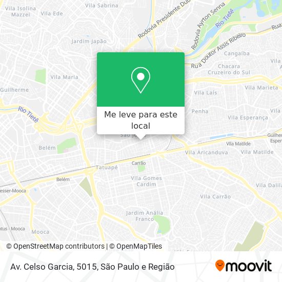 Av. Celso Garcia, 5015 mapa