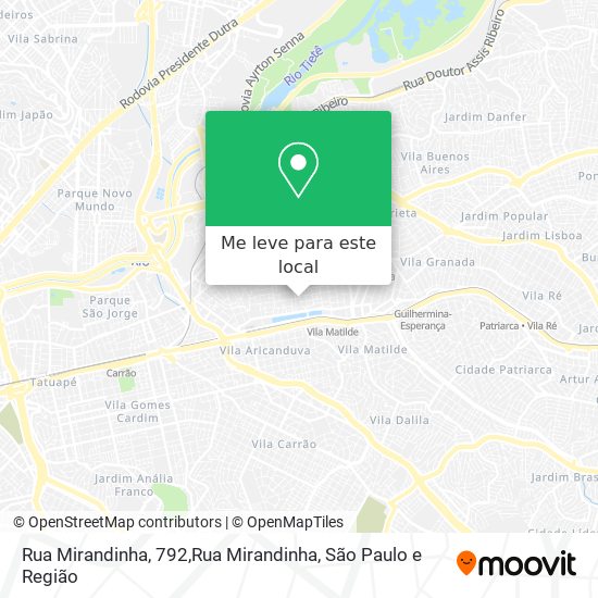 Rua Mirandinha, 792,Rua Mirandinha mapa