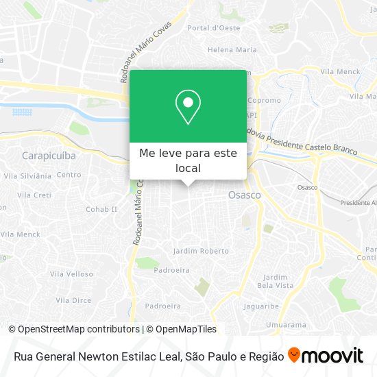 Rua General Newton Estilac Leal mapa