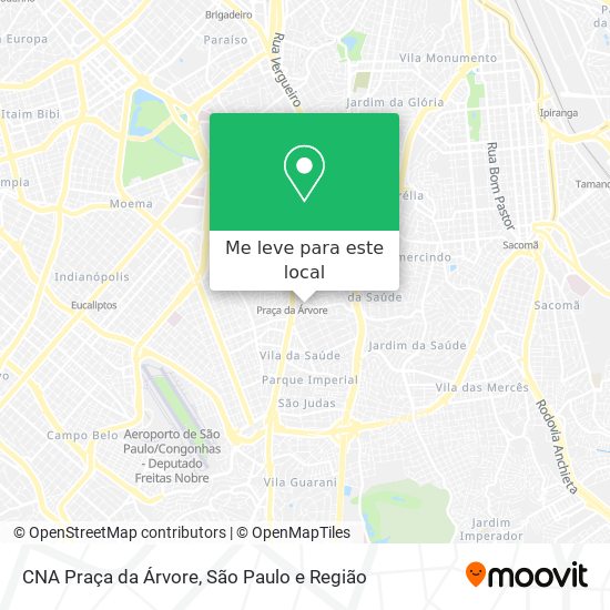 CNA Praça da Árvore mapa