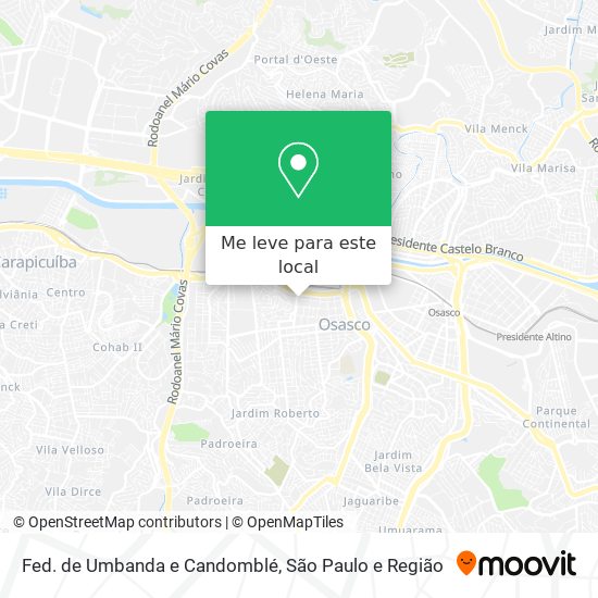 Fed. de Umbanda e Candomblé mapa
