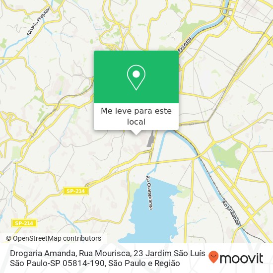 Drogaria Amanda, Rua Mourisca, 23 Jardim São Luís São Paulo-SP 05814-190 mapa