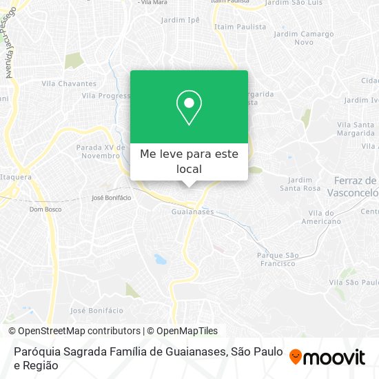 Paróquia Sagrada Família de Guaianases mapa