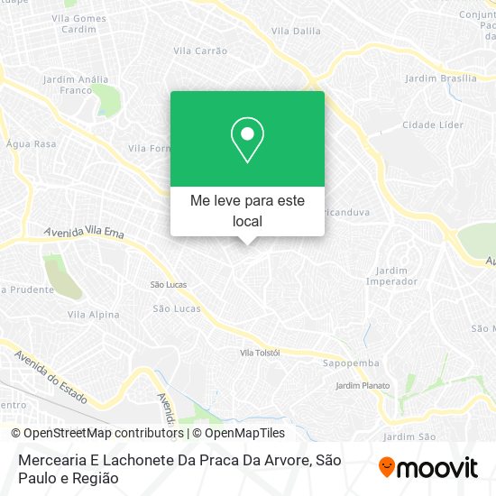 Mercearia E Lachonete Da Praca Da Arvore mapa