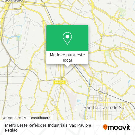 Metro Leste Refeicoes Industriais mapa