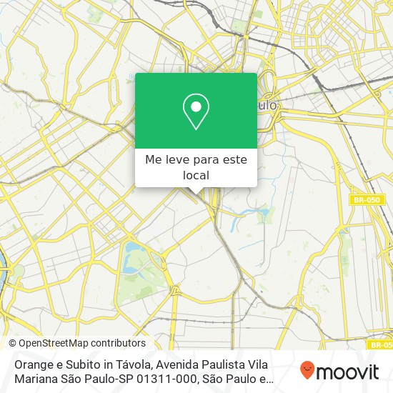 Orange e Subito in Távola, Avenida Paulista Vila Mariana São Paulo-SP 01311-000 mapa