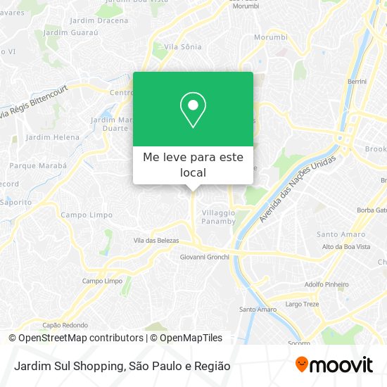 Jardim Sul Shopping mapa