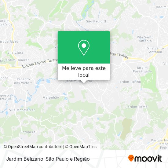 Jardim Belizário mapa