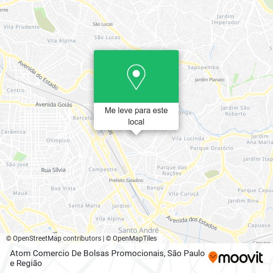 Atom Comercio De Bolsas Promocionais mapa