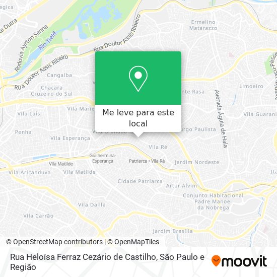Rua Heloísa Ferraz Cezário de Castilho mapa