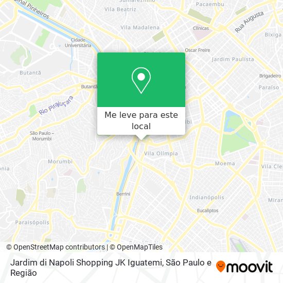 Jardim di Napoli Shopping JK Iguatemi mapa