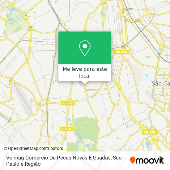 Velmag Comercio De Pecas Novas E Usadas mapa