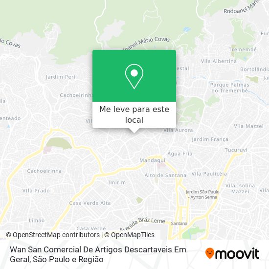 Wan San Comercial De Artigos Descartaveis Em Geral mapa