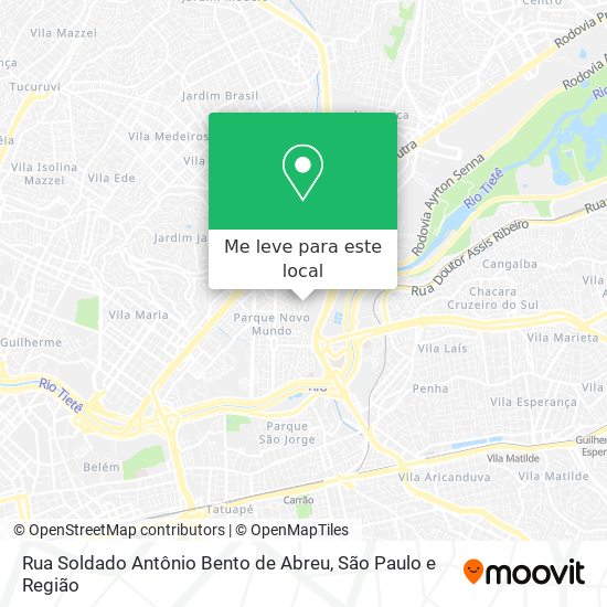 Rua Soldado Antônio Bento de Abreu mapa