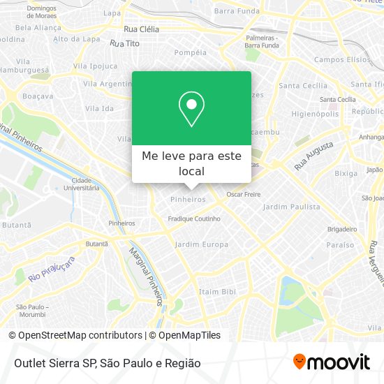 Outlet Sierra SP mapa