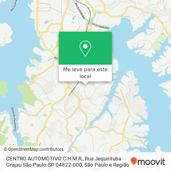 CENTRO AUTOMOTIVO C.H.M.R., Rua Jequirituba Grajau São Paulo-SP 04822-000 mapa