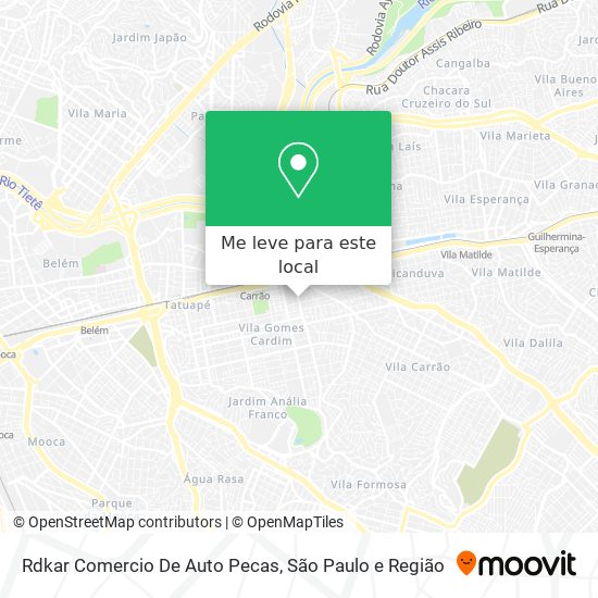 Rdkar Comercio De Auto Pecas mapa