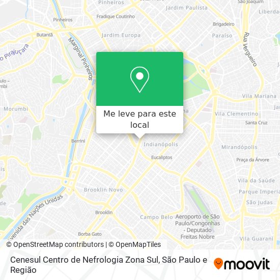 Cenesul Centro de Nefrologia Zona Sul mapa