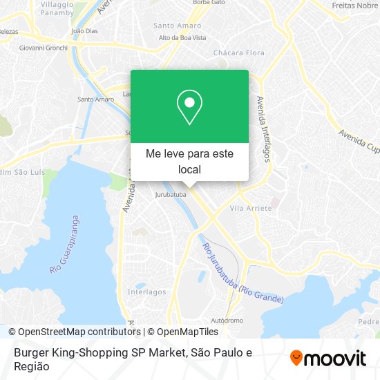 Burger King-Shopping SP Market mapa