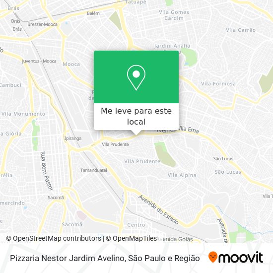 Pizzaria Nestor Jardim Avelino mapa