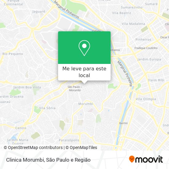 Clinica Morumbi mapa