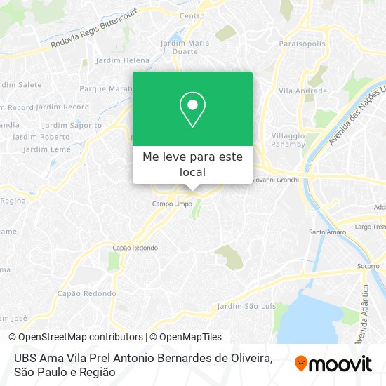 UBS Ama Vila Prel Antonio Bernardes de Oliveira mapa