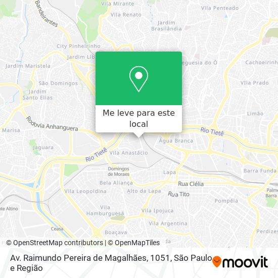 Av. Raimundo Pereira de Magalhães, 1051 mapa