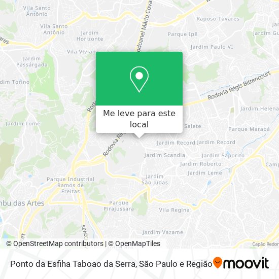 Ponto da Esfiha Taboao da Serra mapa