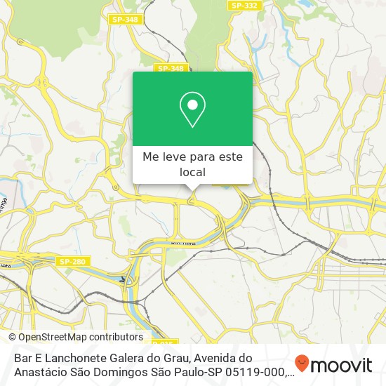 Bar E Lanchonete Galera do Grau, Avenida do Anastácio São Domingos São Paulo-SP 05119-000 mapa